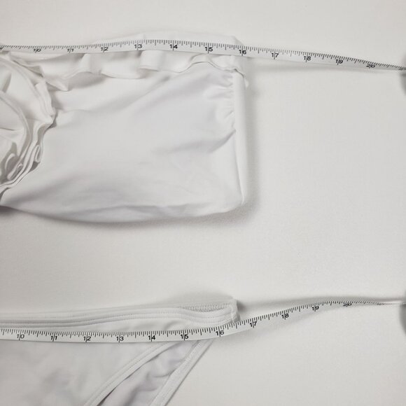 Andie Swim The Camilo Top & The Tropez Bottom White Bikini Set Size XL Beachwear - Picture 9 of 16